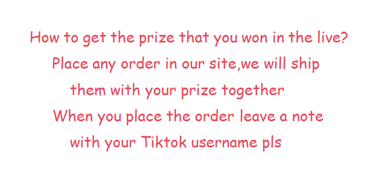 How to get the prize that you won in the live?